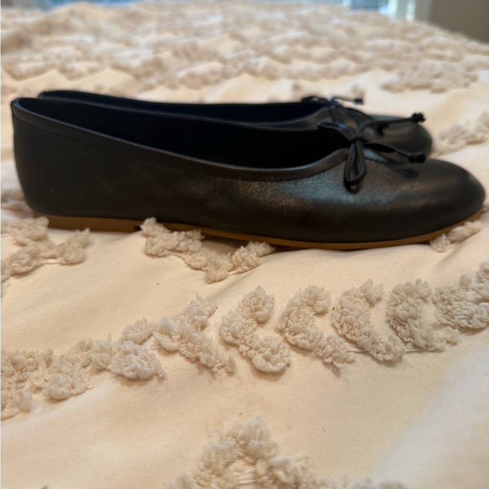 Frye Emma Leather Bow Ballet Flats - Picture 3 of 3